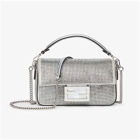 borsa bauletto fendi|Fendi baguette silver.